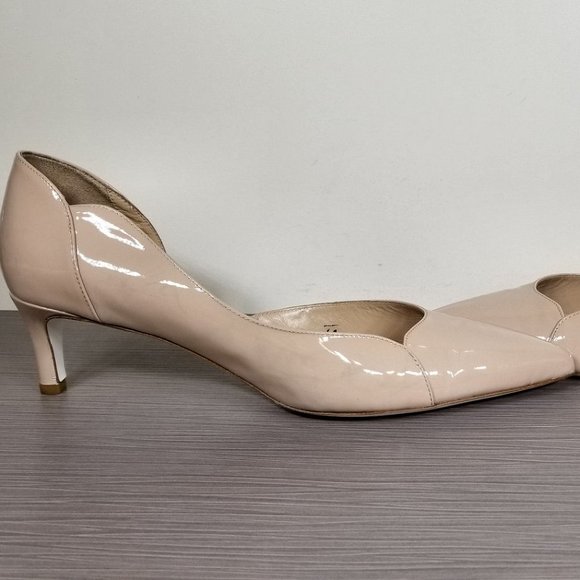 Ron White Merile Half d'Orsay Pump, Nude Patent leather, Womens Size 10.5 - Picture 7 of 10